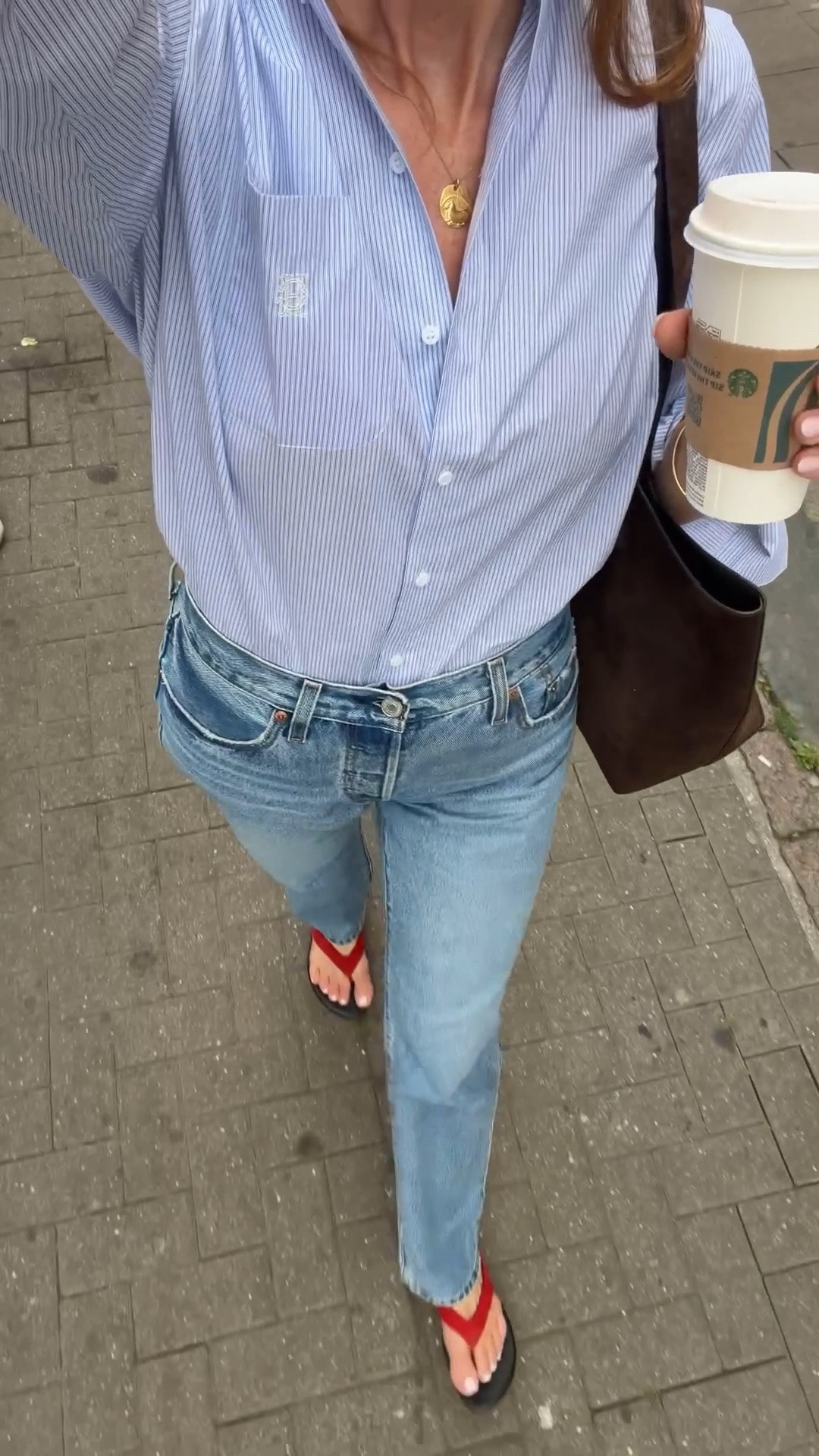 Jeans and a shirt outfit 
501’s 
@Holland Cooper shirt
Sandals

#LTKuk #LTKsummer #LTKjeans