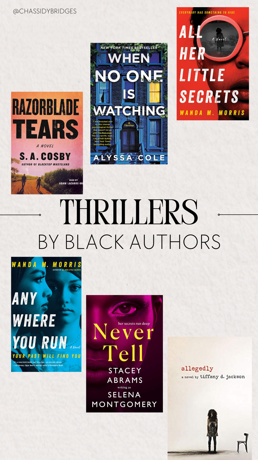 I'm currently reading All Her Little Secrets! Here are some of my other favs from amazing black authors
#goodreads #thrillers 

 #LTKWatchNow