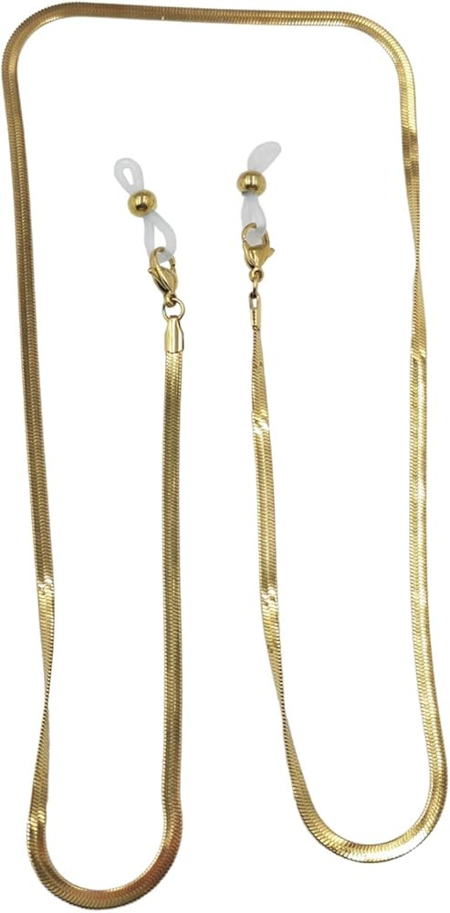 Luxury 18K Gold Eyeglass Chain \u2013 Stainless Steel Glasses Holder with Secure Anti-Slip Design... | Amazon (US)