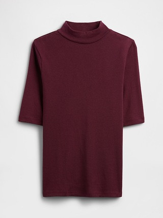 Modern Ribbed Mockneck T-Shirt | Gap Factory