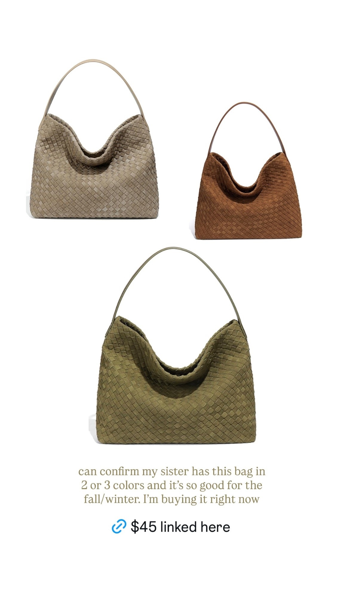 can confirm my sister has this bag in 2 or 3 colors and it’s so good for the fall/winter. I’m buying it right now