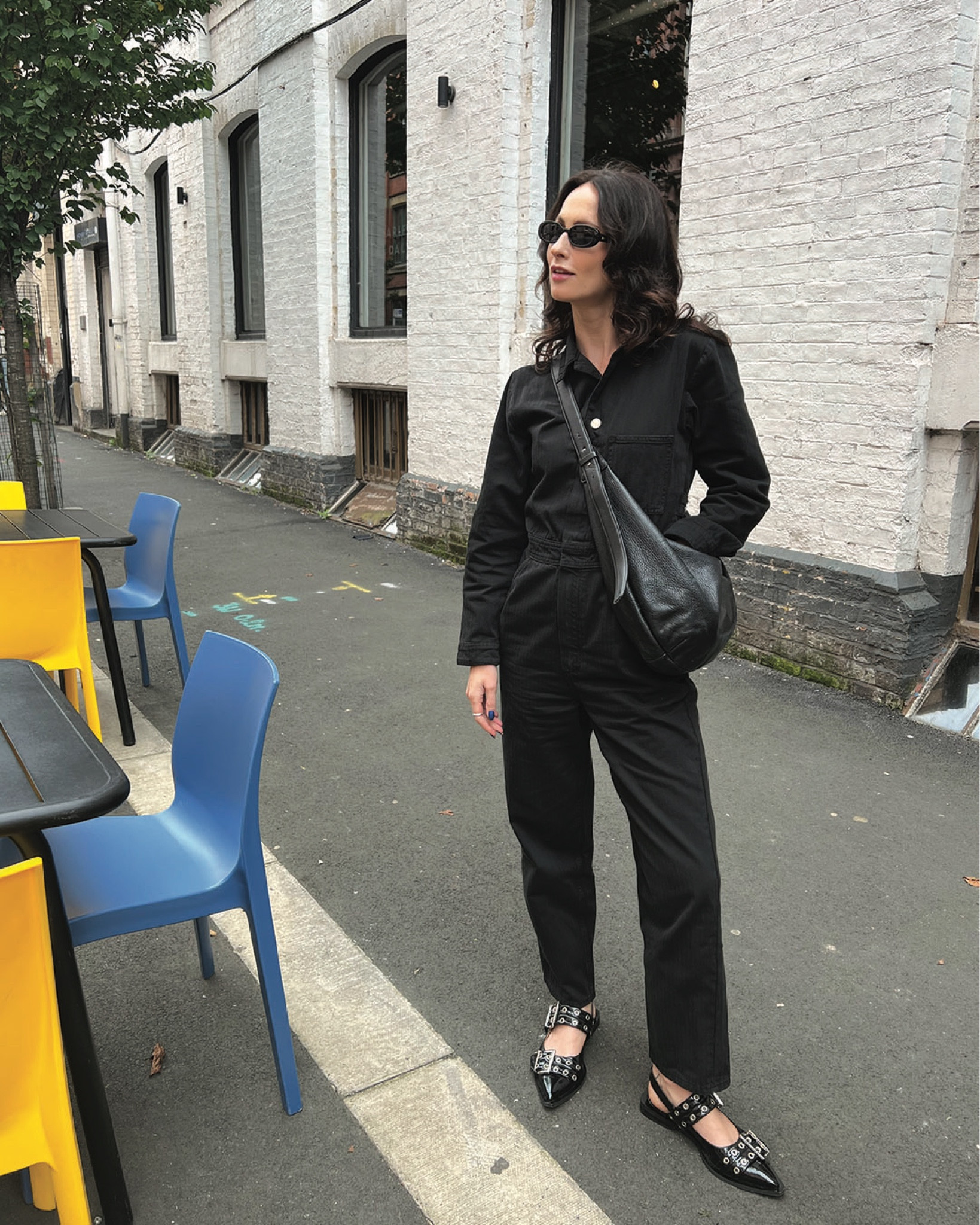 jumpsuit by seventy + mochi, crossbody bag arket, ballerina flats Ganni, sunglasses le specs,  jumpsuit monki, whistles, cos, ballet flats cos, crossbody bag Uniqlo, astrid & miyu silver hoops, autumn outfits, workwear, brunch outfit 

#LTKeurope #LTKstyletip #LTKSeasonal