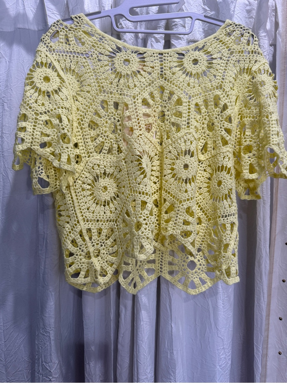 Crocheted Top \u2014 Pale Yellow | Poshmark