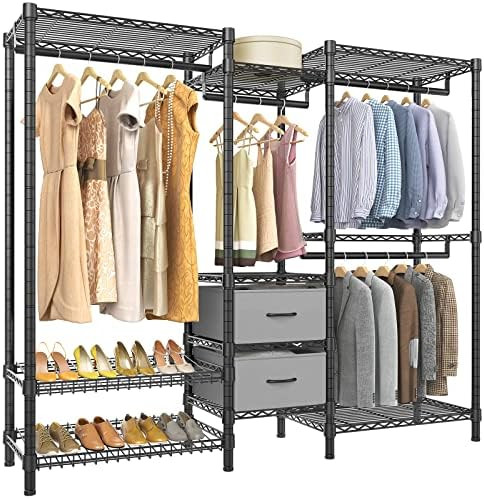 VIPEK V8i Portable Closets 5 Tiers Adjustable Clothes Rack Metal Garment Rack with Drawers Shoes ... | Amazon (US)