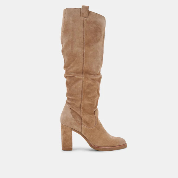 SARIE BOOTS IN TRUFFLE SUEDE | DolceVita.com