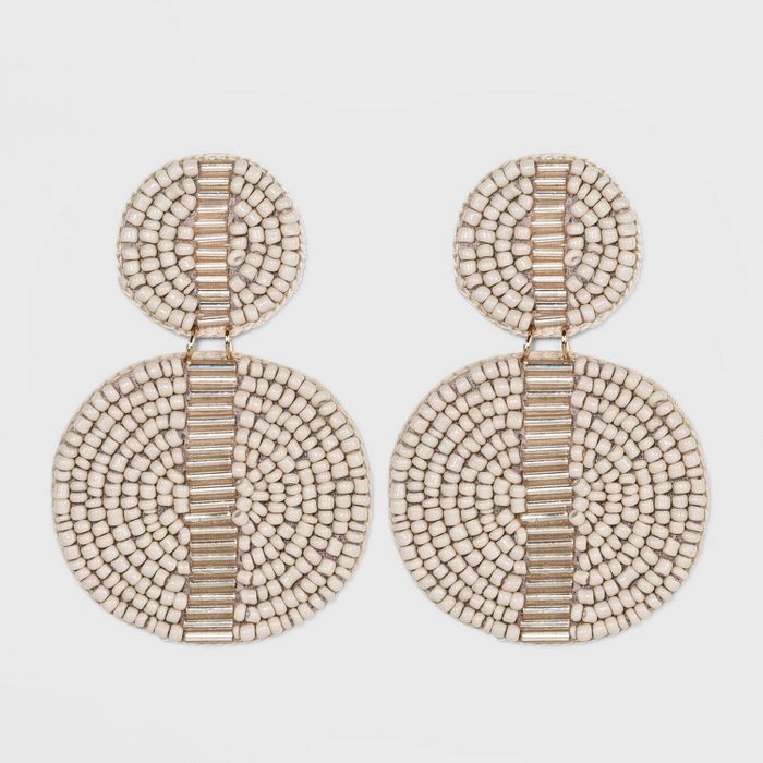 Seedbead Circle Statement Earrings - A New Day™ | Target