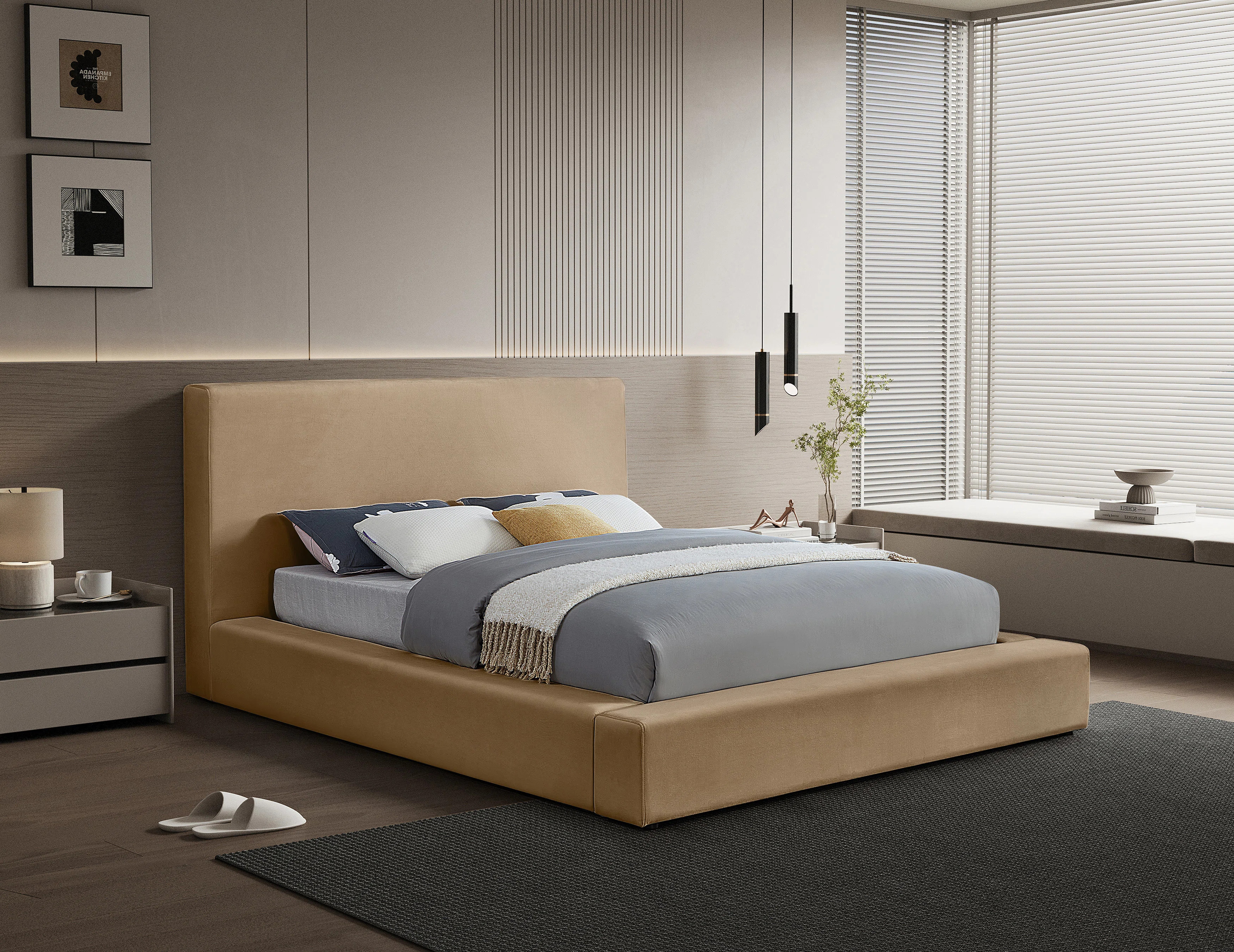 Wrought Studio Ishia Upholstered Platform Bed & Reviews - Wayfair Canada | Wayfair North America