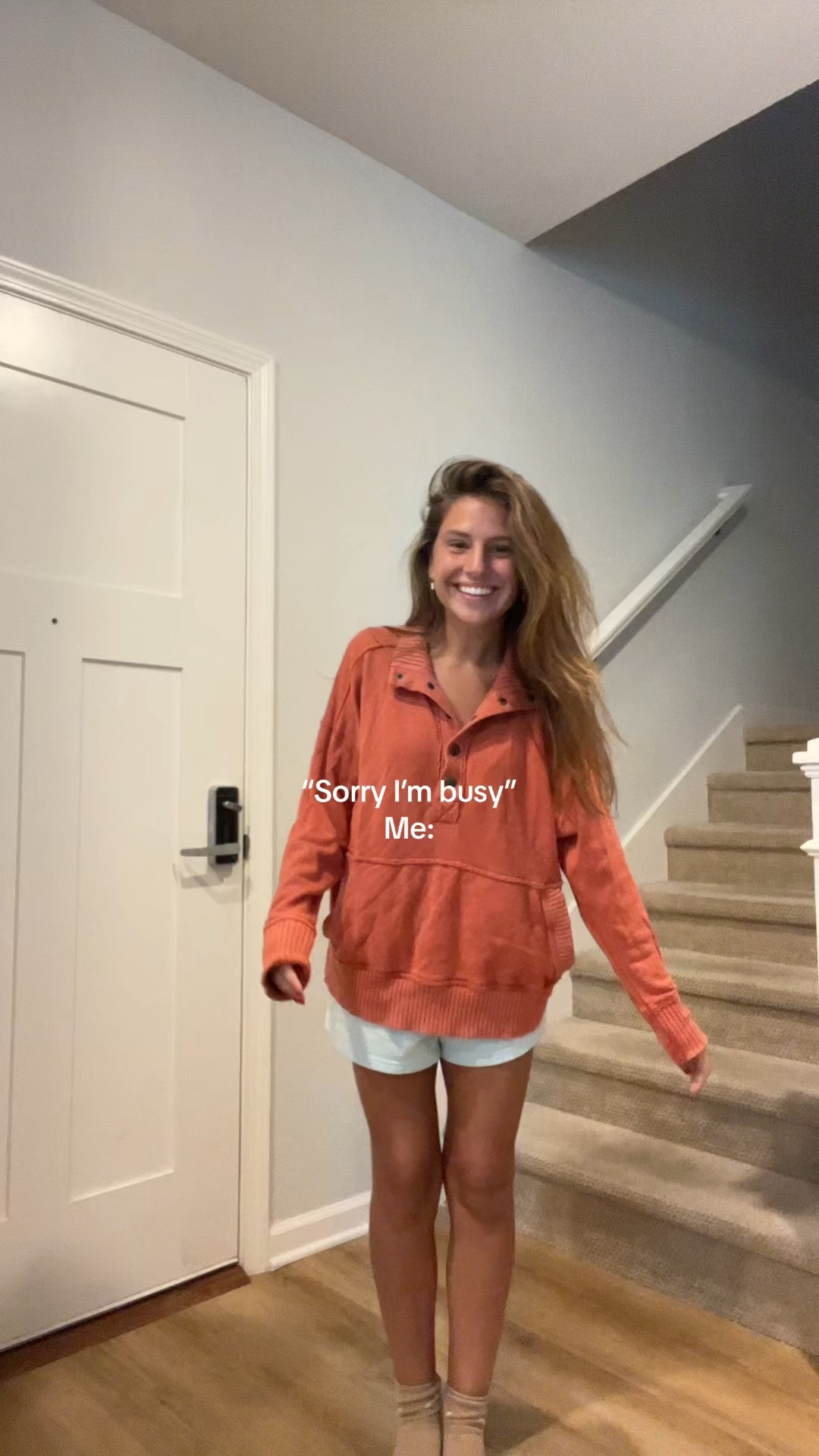 love both of these pieces for lounge wear. Sweatshirt is old from aerie I’m not sure if they sell this exact piece anymore but I’ve linked some similar! These shorts are my favorite comfy shorts and they come in so many colors. I’m wearing a size small in the bottoms and large in the top!