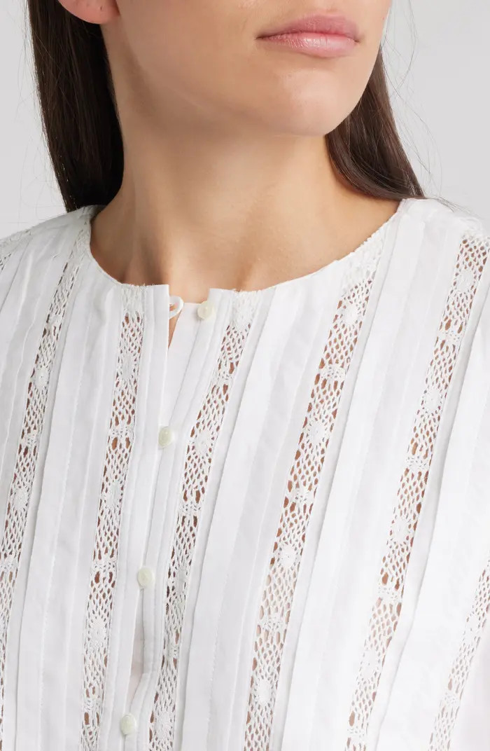 Bobbi Lace Trim Peplum Top | Nordstrom Rack