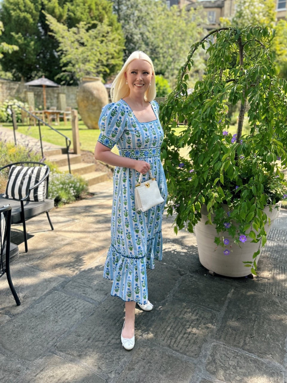 The best kind of Monday Blues are the new blue dress kind! 

Catch the amazing Sky Lily Evelyn floral stripe maxi dress from SS25 Pink City Prints collection while you can - I recognise a sell out when I see one! 

Perfect for holidays and events like race days and weddings - it’s trimmed with ric rac which I love!

I teamed with the ‘Mini Binxie Bag’ in White by Coccinelle, white patent ‘Rosario’ ballerinas by Pretty Ballerinas and Earrings by LK Bennett. 

Check out the suggested ways to style and you’ll see that I’ve added the perfect line up of Latelita blue topaz earrings in the sale at Wolf & Badger 💎 



#LTKeurope #LTKsummer #LTKdresses