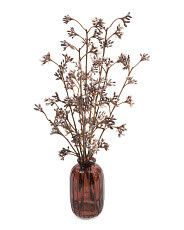 Seeded Stem In Ridge Bottle Vase | Marshalls