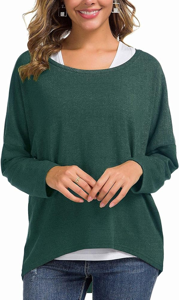 UGET Women's Oversized Baggy Tops Loose Fitting Pullover Casual Blouse T-Shirt Sweater Batwing Sl... | Amazon (US)