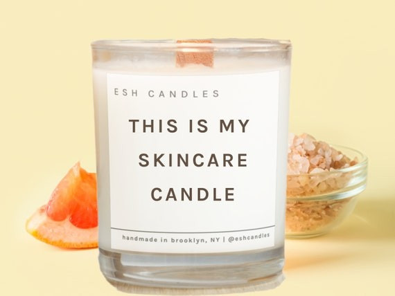 skincare candles | hand poured coconut soy wax candles, paraben free and phthalate free - custom ... | Etsy (CAD)