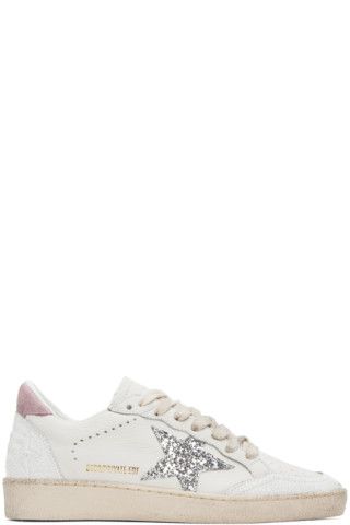 SSENSE Exclusive White & Beige Limited Edition Ballstar Sneakers | SSENSE