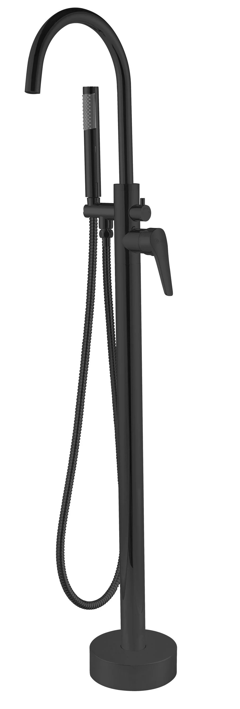 AKDY Matte Black 1-handle Freestanding High-arc Bathtub Faucet with Hand Shower ( Valve Included ) | TF0058 | Lowe's