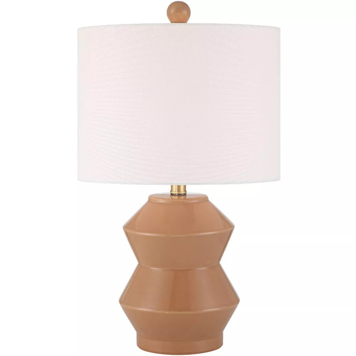 360 Lighting Tatum 22 1/4" High Small Geometric Mid Century Modern Accent Table Lamp Red Clay Gla... | Target