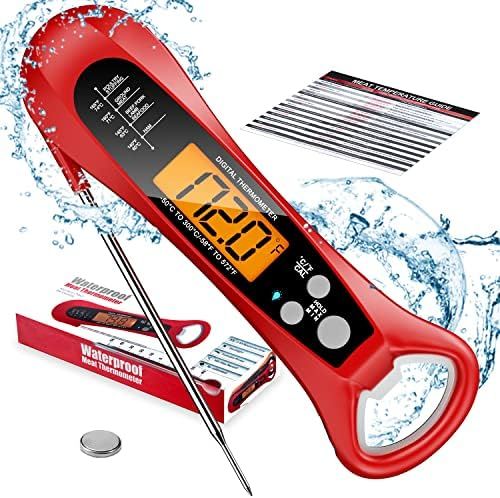 Instant Read Meat Thermometer for Cooking, Fast & Precise Digital Food Thermometer with Backlight... | Amazon (US)