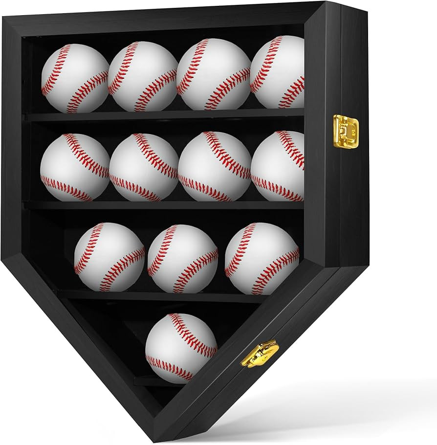 Baseball Display Case Large, Baseball Holder Shadow Box for 12 Baseball Display, HD Acrylic Front... | Amazon (US)