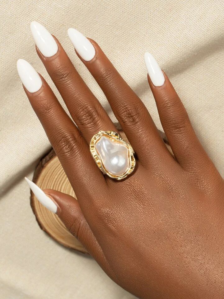 Faux Pearl Decor Ring | SHEIN