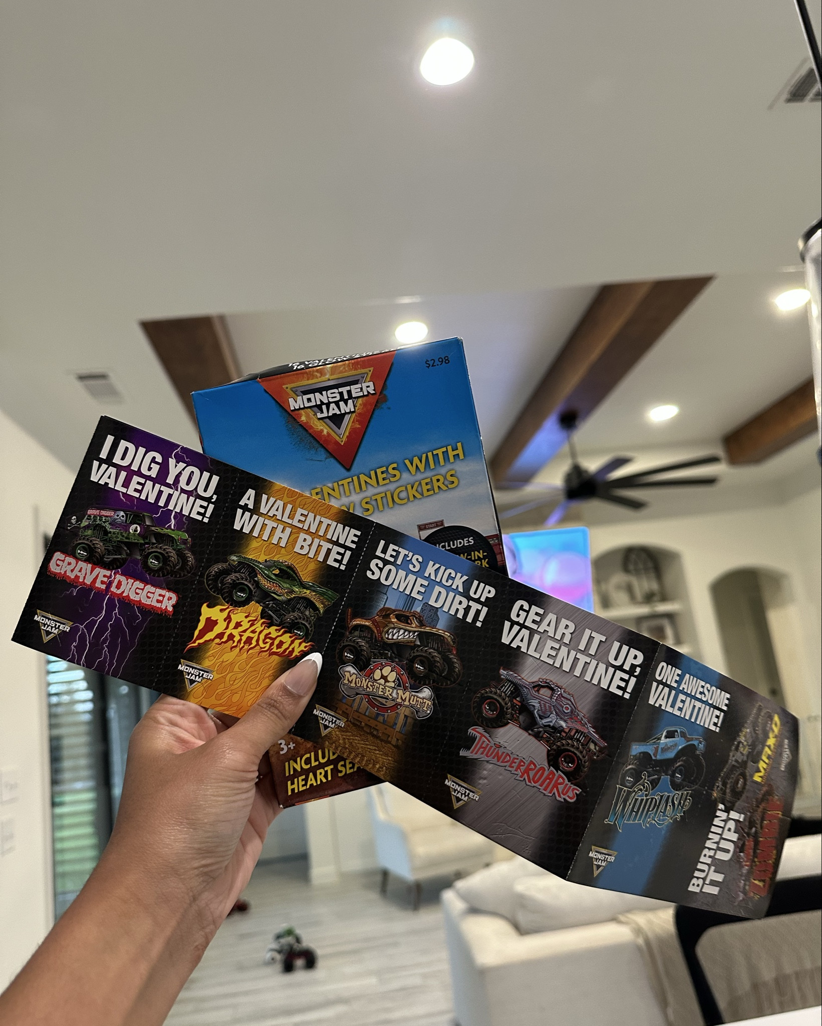 🚨To my fellow parents of Monster Jam obsessed kiddos! I found these Valentines cards. Perfect for class parties next month 👍🏽🚧❤️

Fingers crossed you can find them in store for $2.98. I bought these online for a little more to make sure I didn’t miss out. 

#LTKKids #LTKSeasonal #LTKFamily