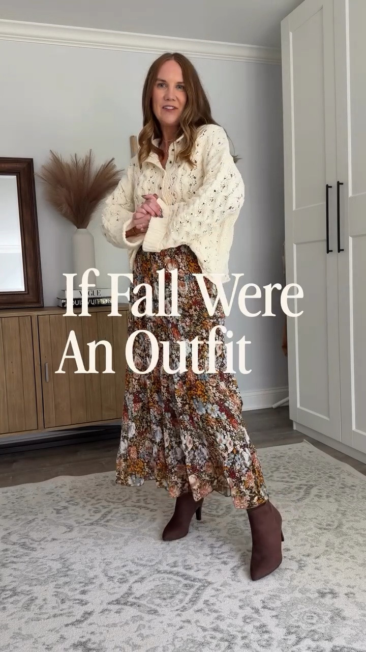 A flowy floral maxi skirt, cozy cream knit + chocolate brown boots… feminine, comfortable and put-together without feeling the least bit fussy.

I love finding fall outfits for women that feel current but are still completely wearable, and this combination checks every box. The textures, the warm fall colors, the movement of the skirt — it’s giving effortless elevated casual fall style in the best way.

And every piece can be mixed back into your wardrobe a dozen different ways. 🙌

#FallOutfitIdeas #FallFashion #AmazonFashion #Over40Style #CasualChic

#LTKSeasonal #LTKOver40 #LTKSaleAlert