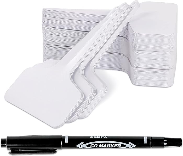 Plant Labels 200Pcs 4 InchT-Type Plant Name Tags Garden Seed Labels Markers Plastic Tag for Outdo... | Amazon (US)