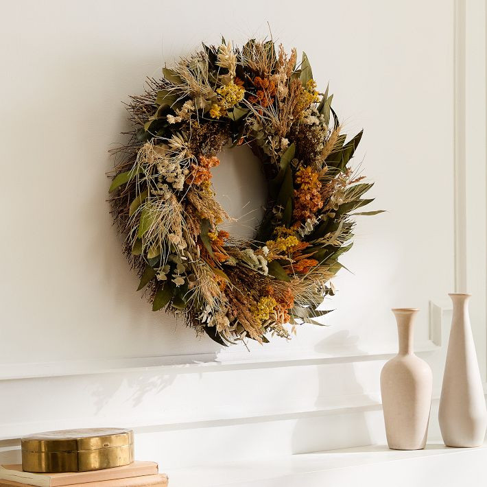 Dried Coral Breeze Wreath | West Elm (US)