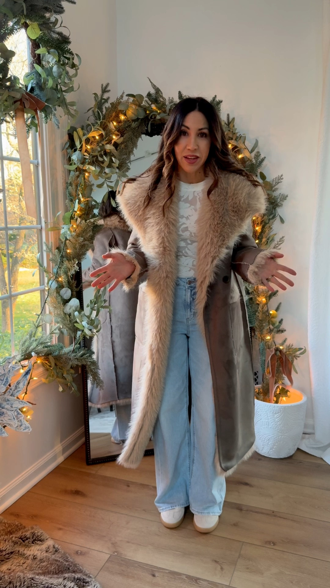 Abercrombie code: HOLIDAYRUSH. 
Xs winter coat, small lace top, 0 short baggy jeans, sneaker size down. Suede coat, faux fur coat. Statement coat.

#LTKFindsUnder50 #LTKSaleAlert #LTKGiftGuide