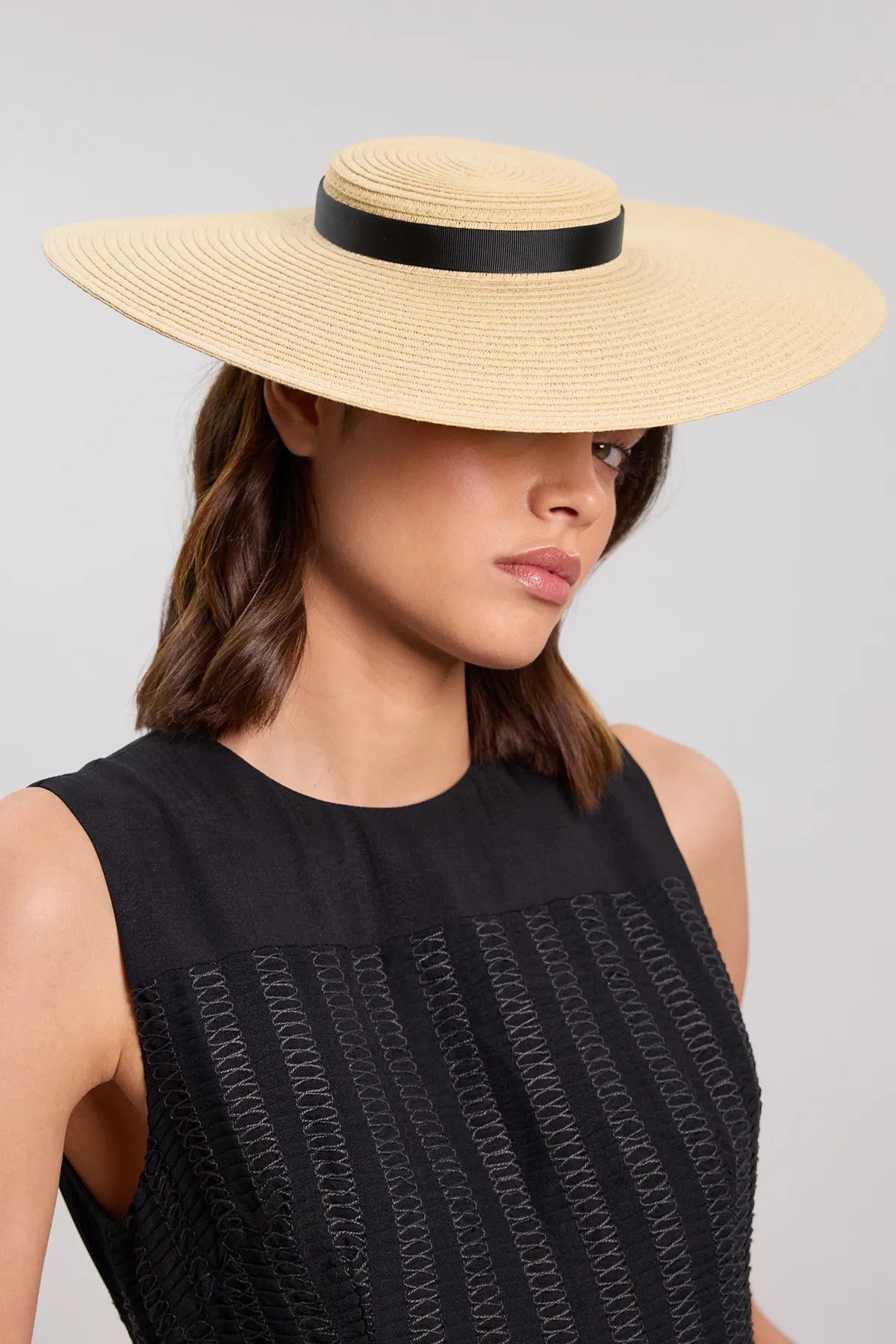 Natural Boater Style Fascinator | Karen Millen | Karen Millen