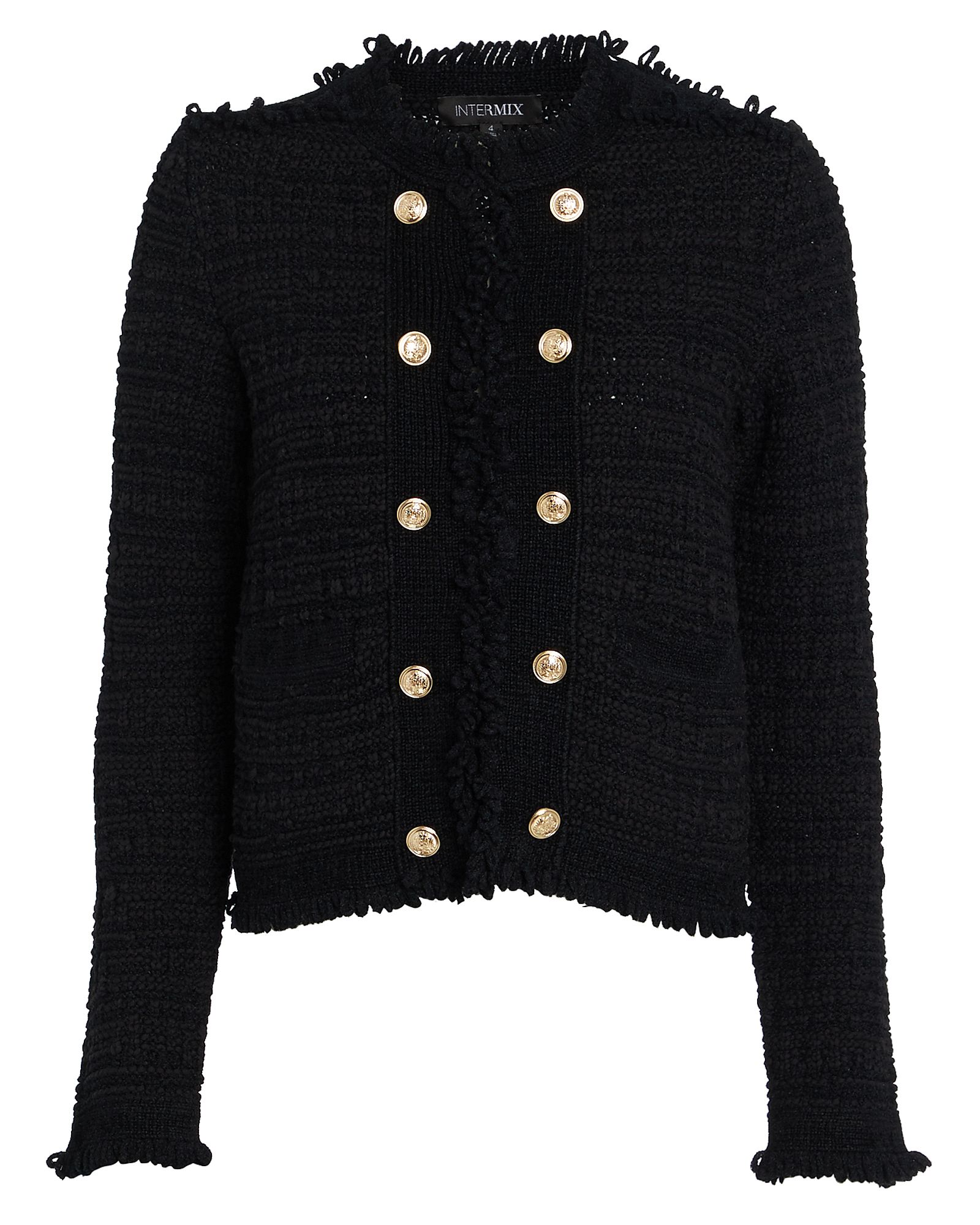 Lila Cropped Knit Jacket | INTERMIX