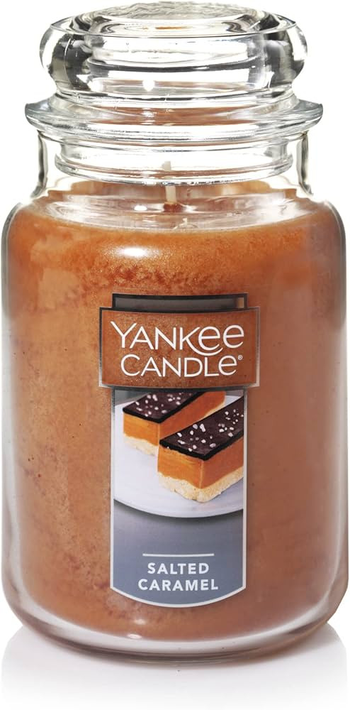 Amazon.com: Yankee Candle Salted Caramel Scented, Classic 22oz Large Jar Single Wick Aromatherapy... | Amazon (US)