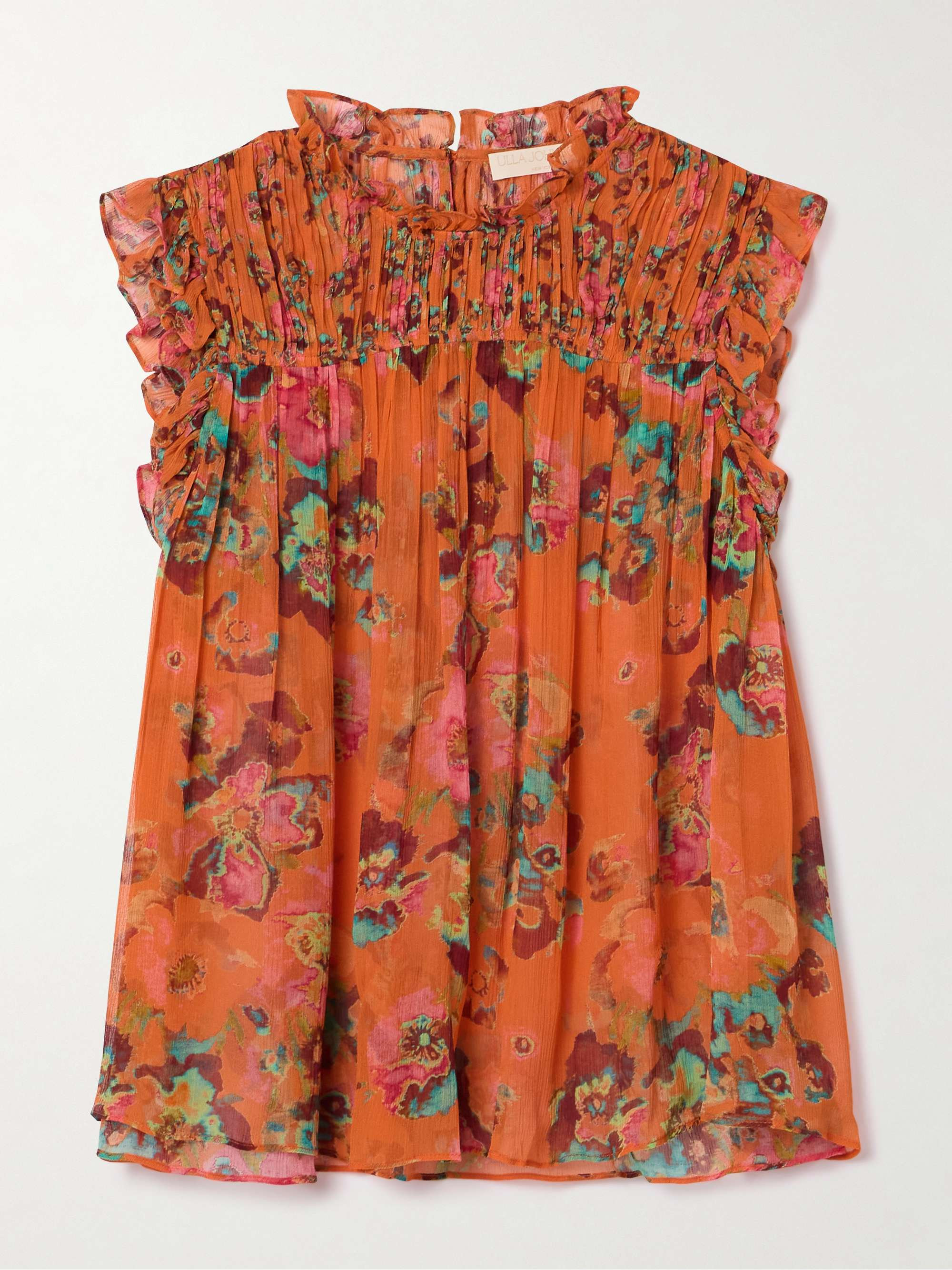 Georgina gathered floral-print silk-crepon blouse | NET-A-PORTER (US)