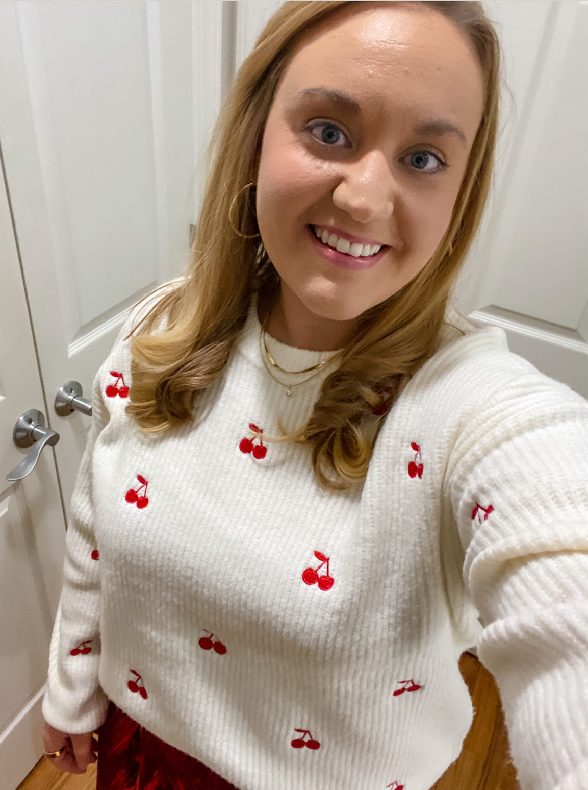 Cherry sweater, pullover sweater, Target sweater, fall style, Christmas, holiday, crewneck pullover 

#LTKHoliday #LTKFindsUnder50 #LTKMidsize