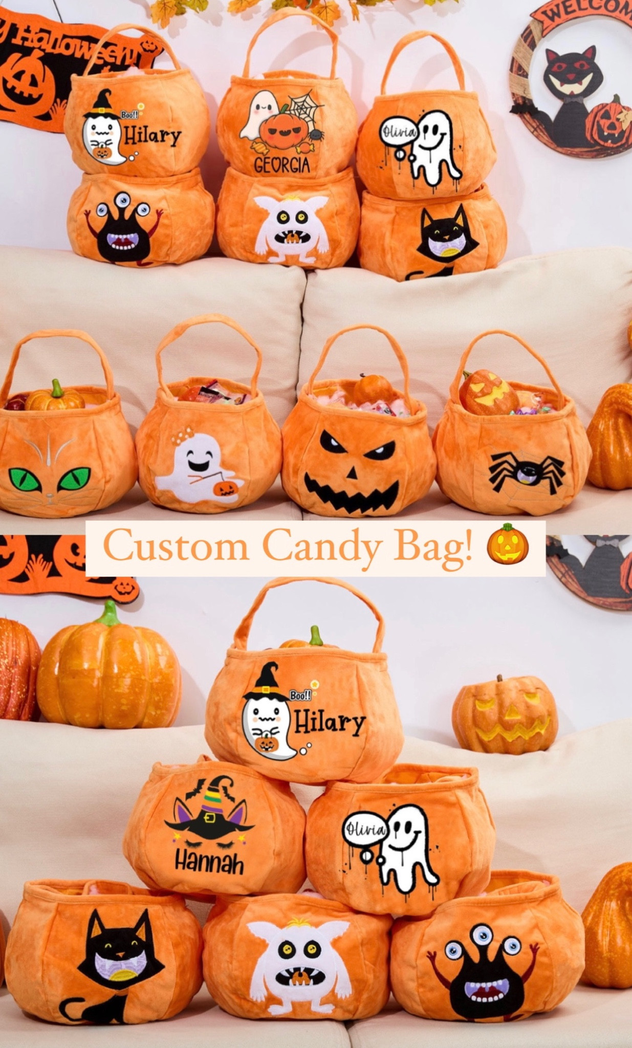Custom Halloween candy bag!🎃 
Love how ours turned out!

#LTKHalloween #LTKSeasonal #LTKfindsunder50