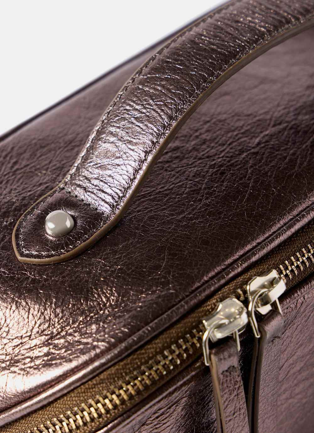 Brown Metallic Large Wash Bag | Mint Velvet