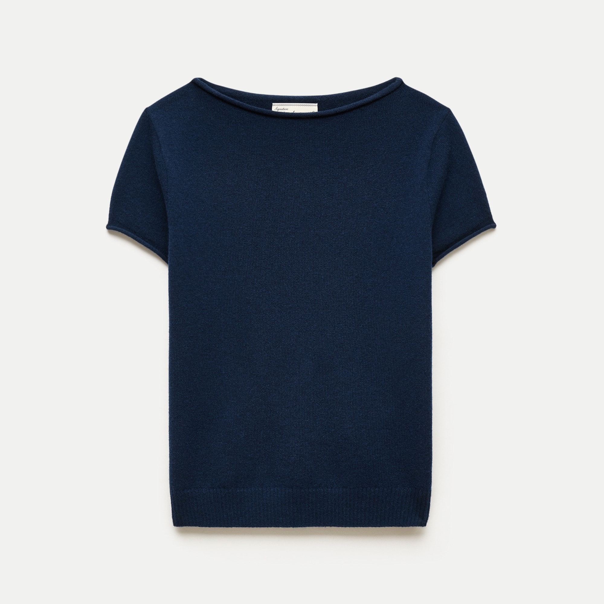 Rolled cashmere boatneck sweater-tee | J. Crew US