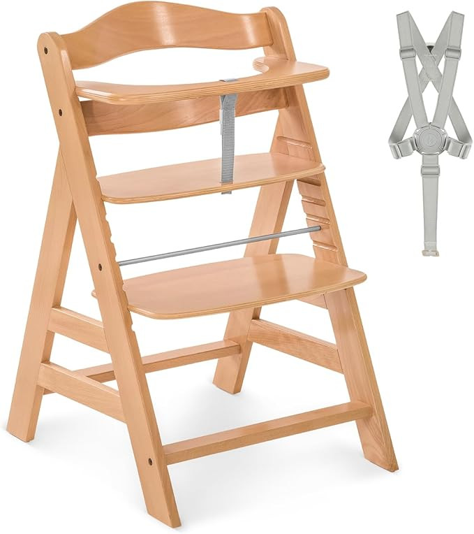 hauck Alpha+, Natural - Wooden High Chair 6 Months to Adult Sustainable FSC® Certified Beechwood... | Amazon (UK)