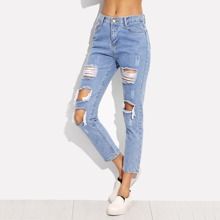 Distressed Ankle Jeans | SHEIN