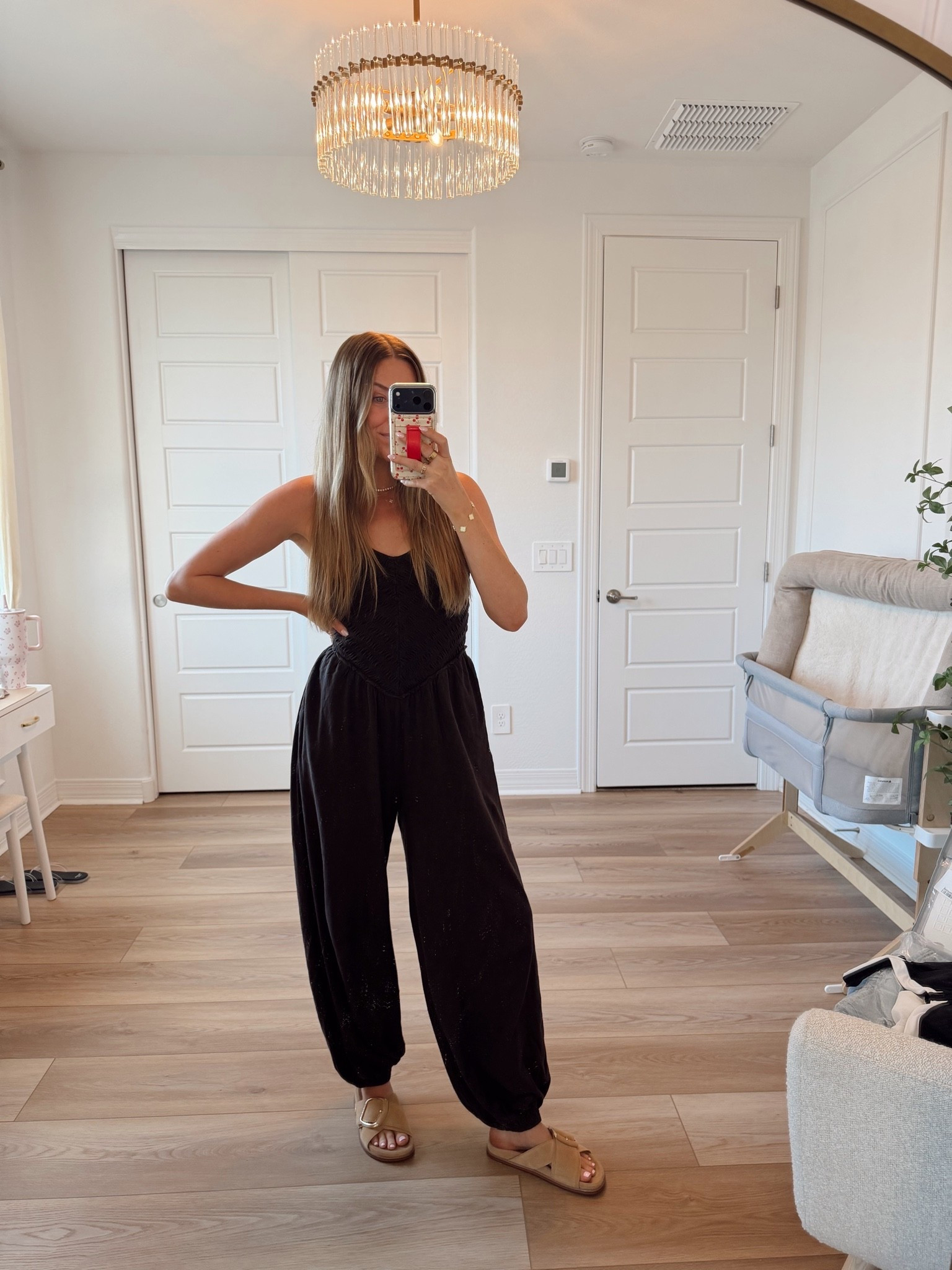 Comfiest jumpsuit ever!!! Wearing a small