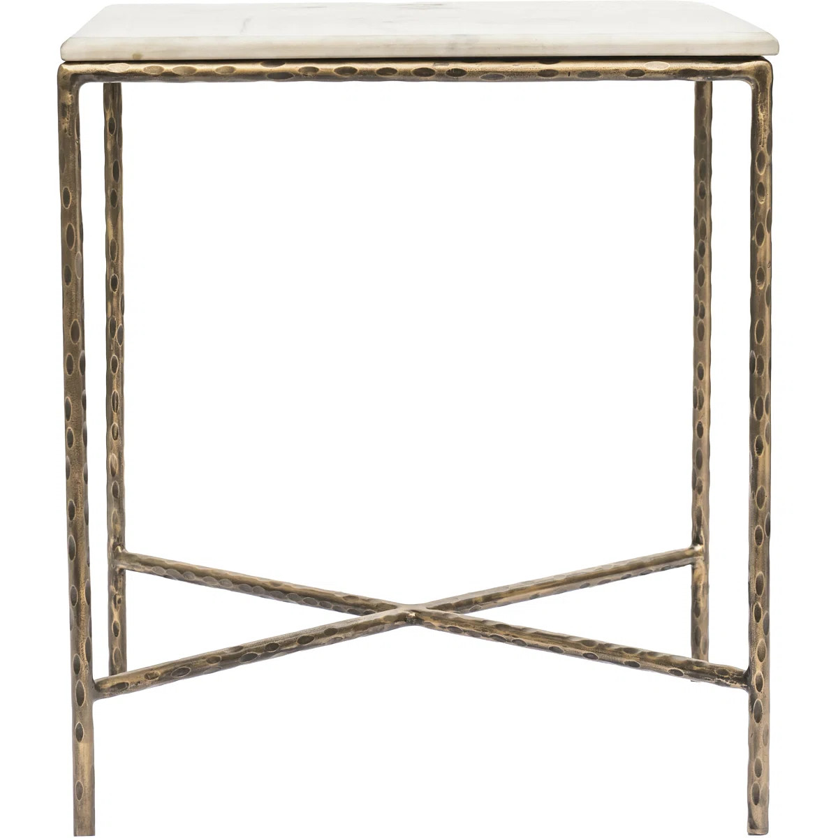 Valen Marble And Iron End Table | Wayfair North America