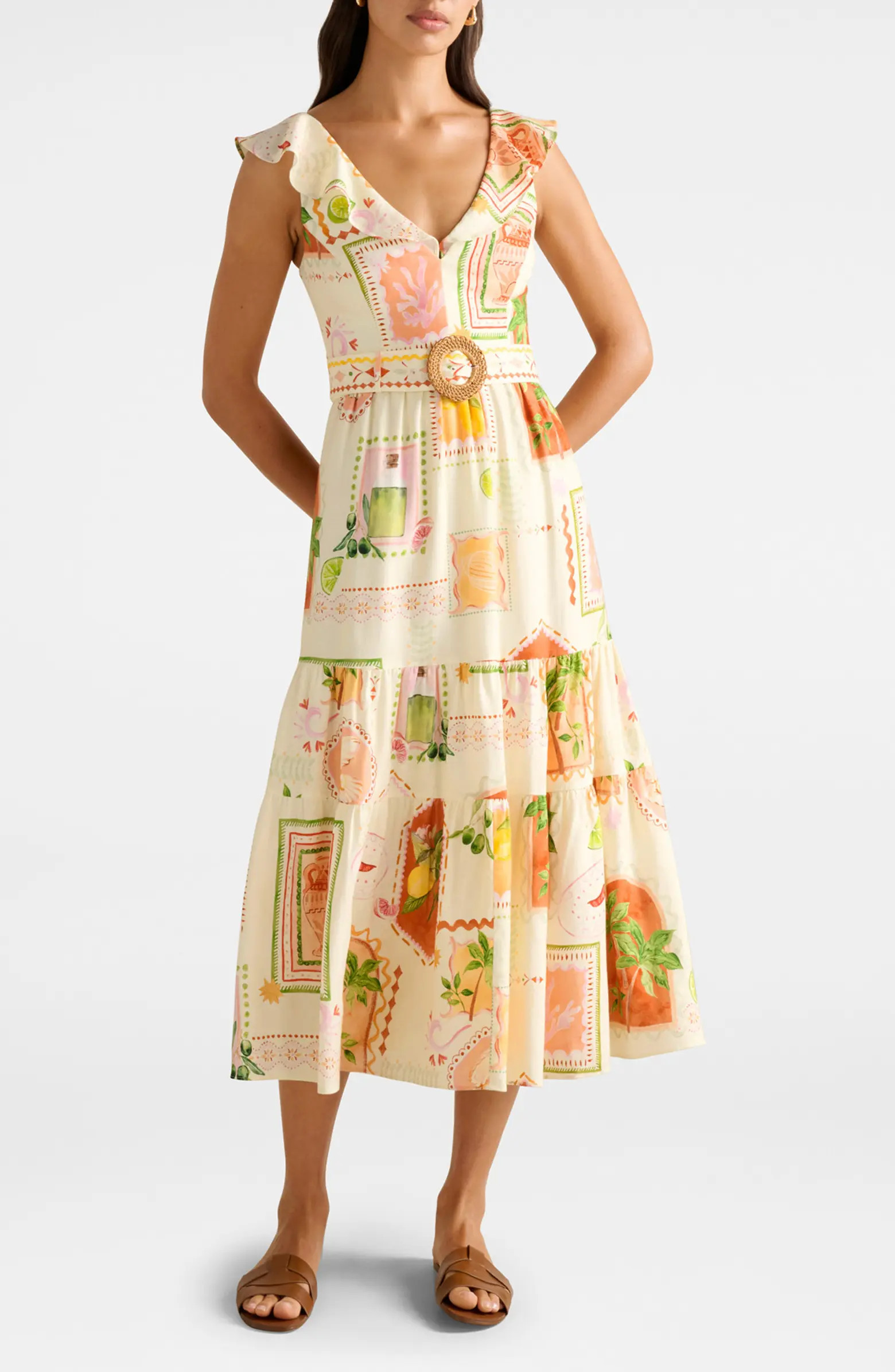 Ever New Layne Belted Midi Dress | Nordstrom | Nordstrom