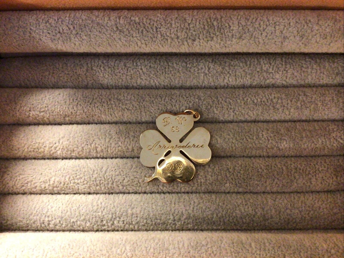 LARGE 14K (13.4k) Solid YELLOW GOLD 4 LEAF CLOVER SHAMROCK CHARM PENDANT 6.4 GR | eBay US