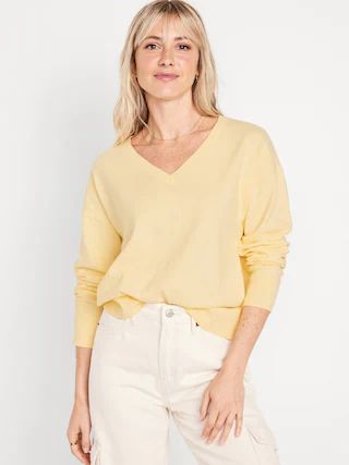 SoSoft Lite Loose V-Neck Sweater for Women | Old Navy (US)
