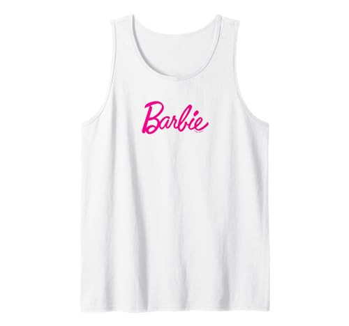 Barbie - Classic Pink Logo Tank Top | Amazon (US)