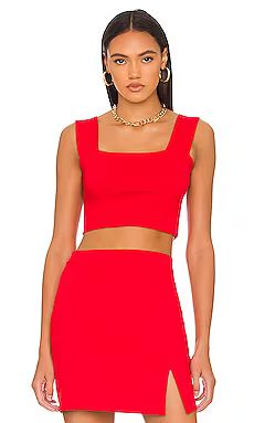 Susana Monaco x REVOLVE Wide Strap Crop Top in Perfect Red from Revolve.com | Revolve Clothing (Global)