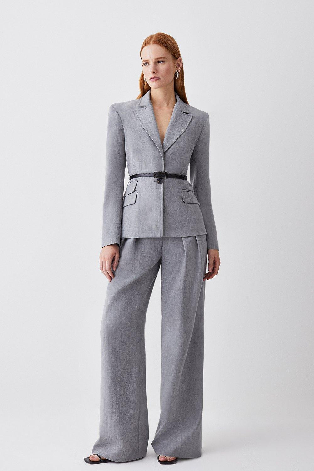 Tailored Wide Leg Trouser | Karen Millen UK + IE + DE + NL