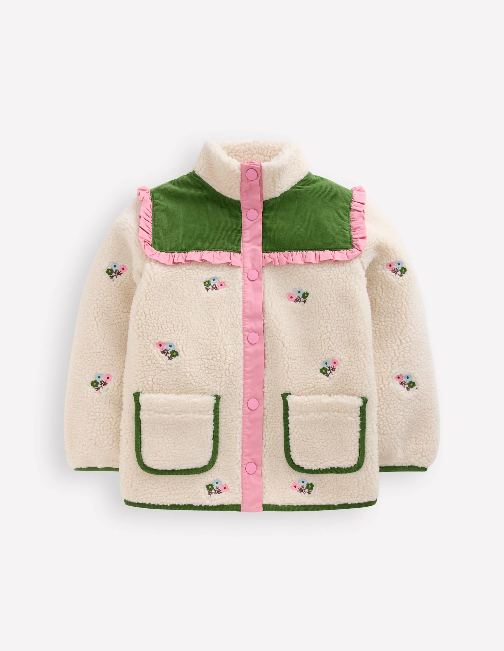 Pretty Borg Mix Jacket-Soft Ivory Embroidered | Boden UK