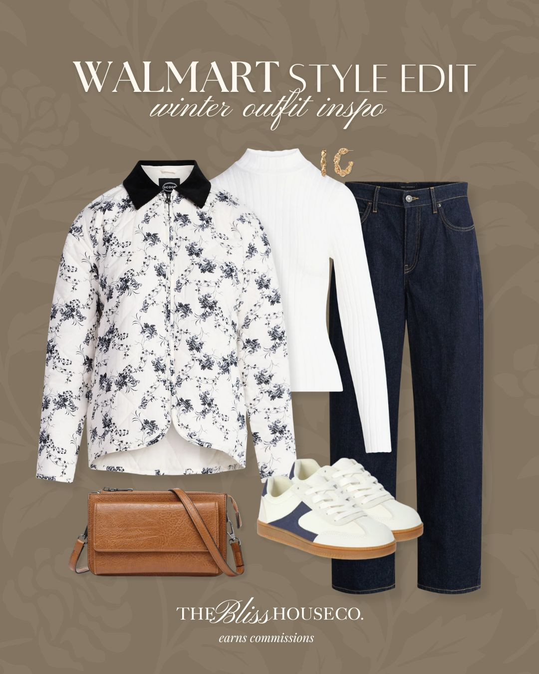 Casual winter oufit inspo from Walmart! Cotton quilted jacket, dark wash jeans, sneaker, cold weather style, winter fashion, affordable women's clothing finds, Scoop, Free Assembly.

Walmart fashion 

 #LTKootd #LTKSeasonal #LTKFindsUnder50