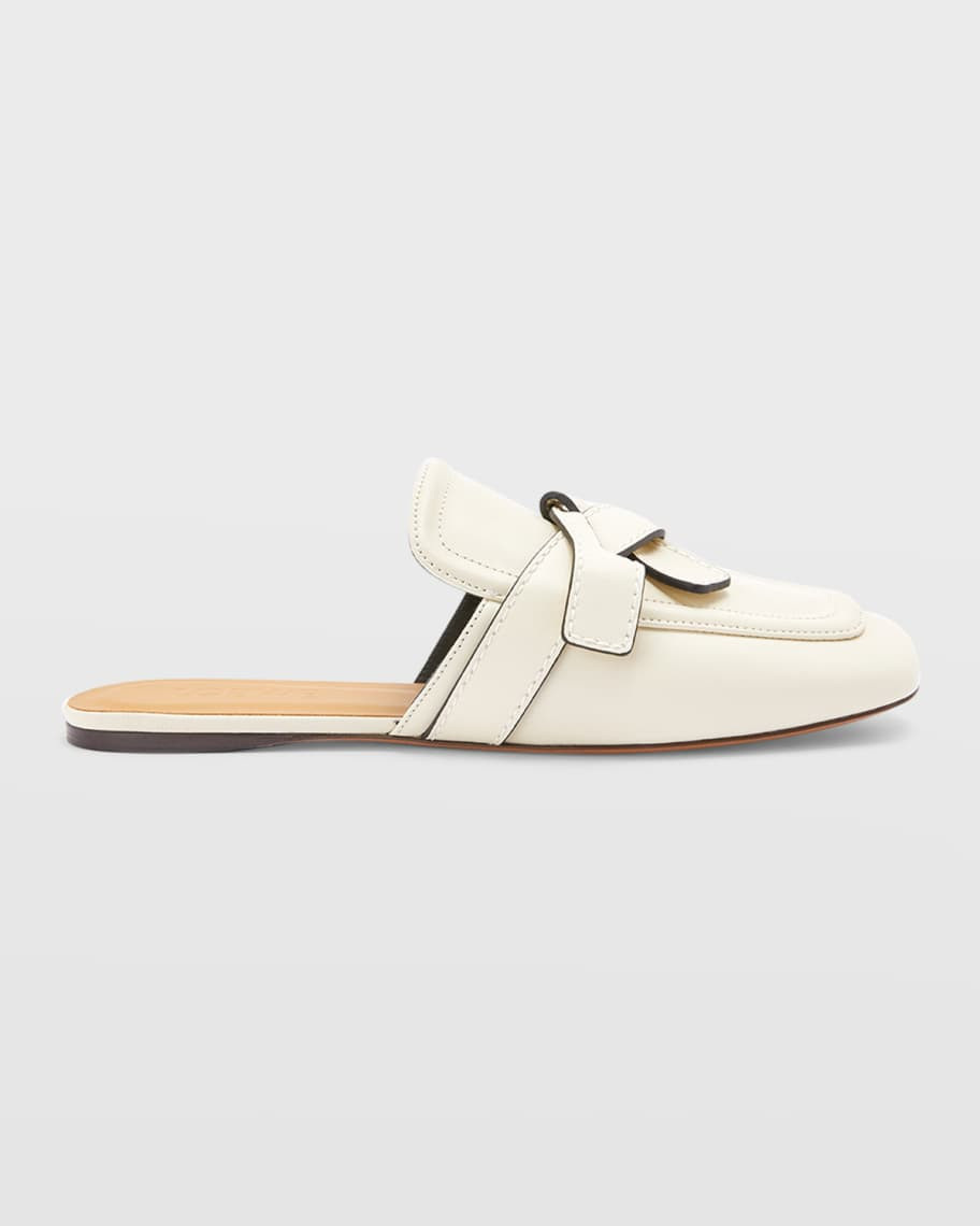 Loewe Gate Leather Flat Mules | Neiman Marcus