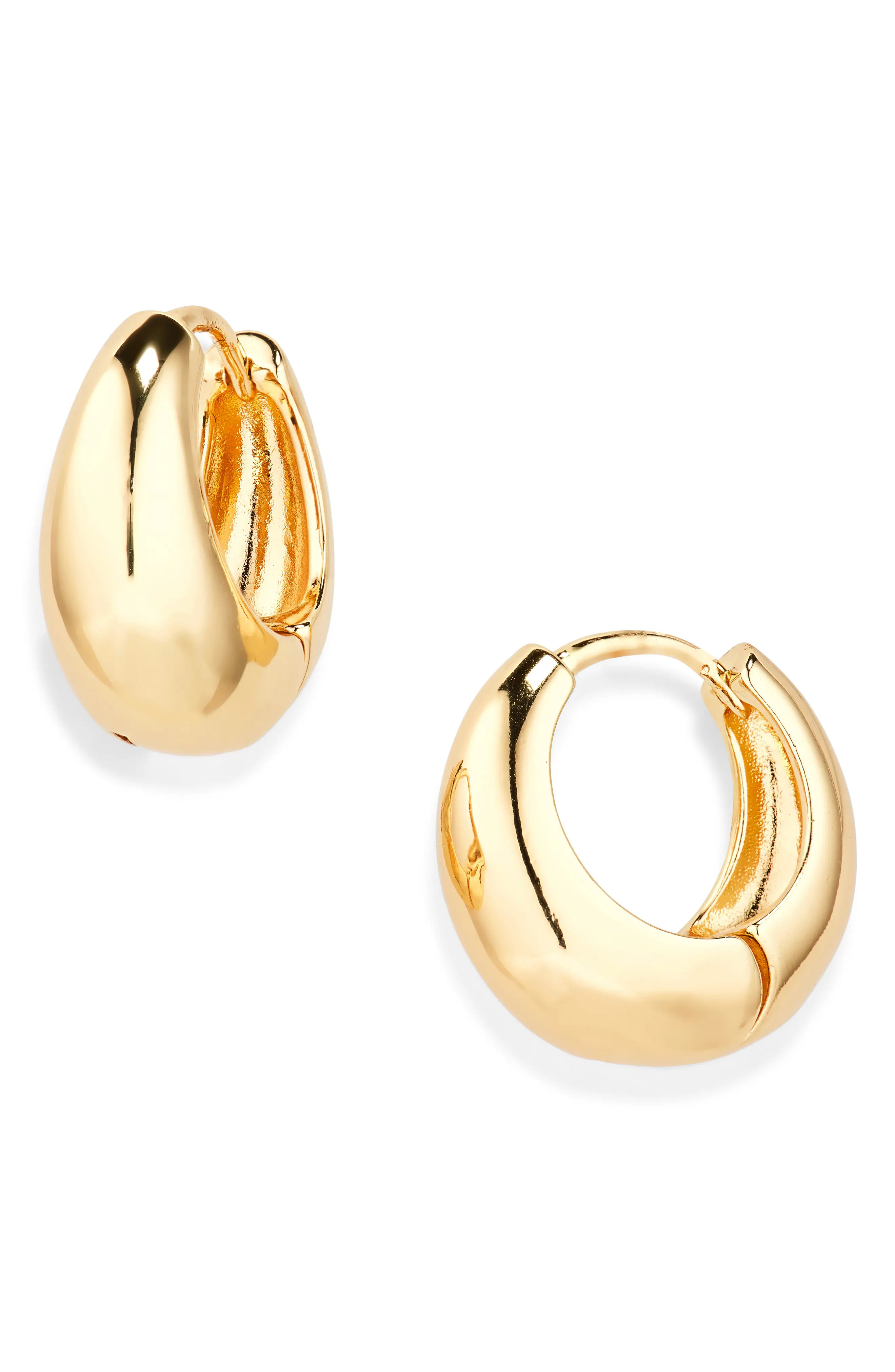 Nordstrom Tapered Huggie Hoop Earrings in Silver at Nordstrom | Nordstrom